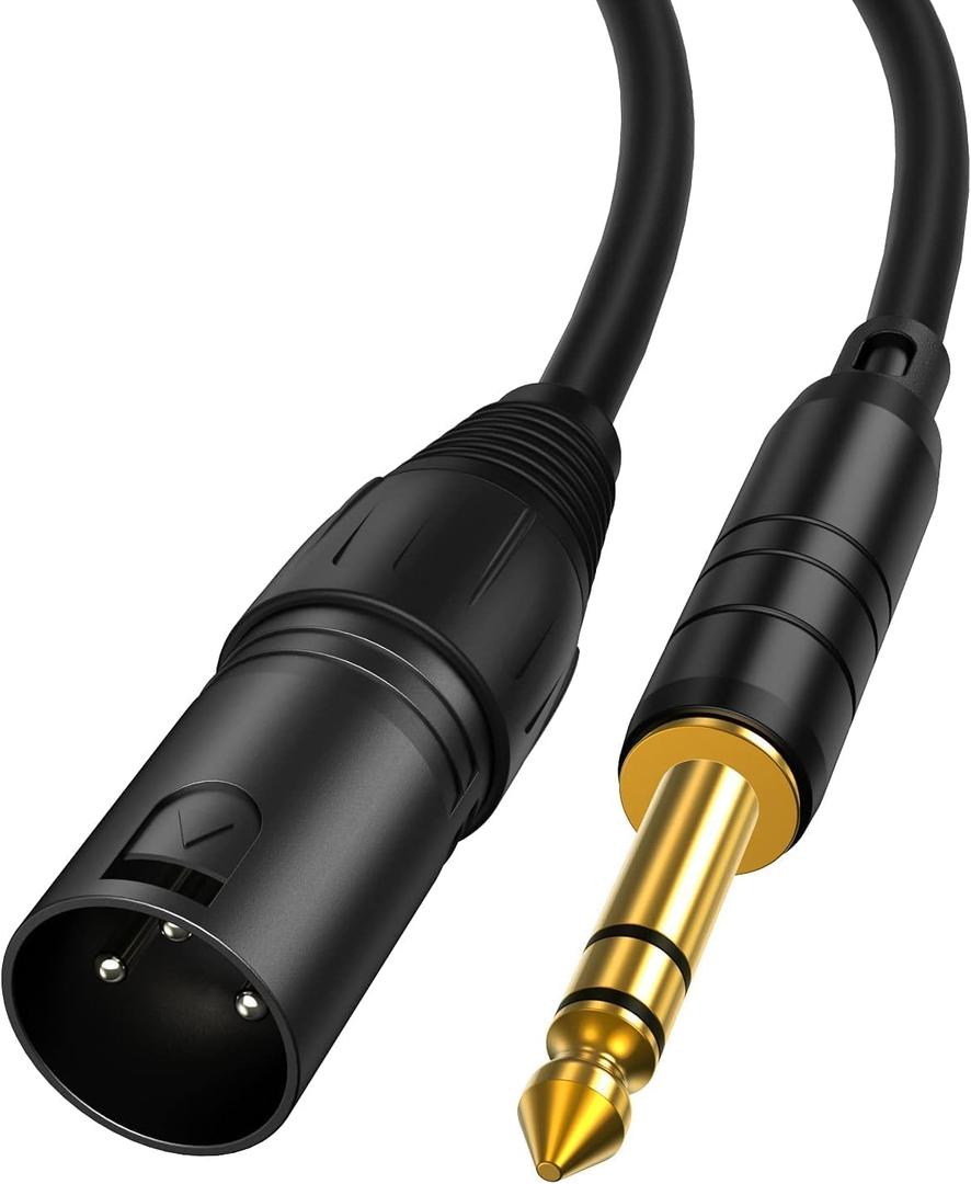 CableCreation 1/4" to XLR 30ft, 6.35mm TRS to XLR Microphone Cord,Balanced Quarter inch TRS Plug to 3-pin X LR, 1/4 Inch X LR Mic Patch Cable