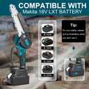Cordless Mini Chainsaw 6 Inch for Makita 18V LXT (No Battery), Brushless Portable Electric Chain Saw Tool for Makita BL1850, Small Handheld Chainsaw for Pruning Shear Branch Wood Cutting Tree Trimming