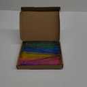 100 Pieces 9.1 Inch Swizzle Sticks Cocktail Stirrers Plastic for Bar Disposible Plastic Star Top Crystal Swizzle Sticks (Multicolor)