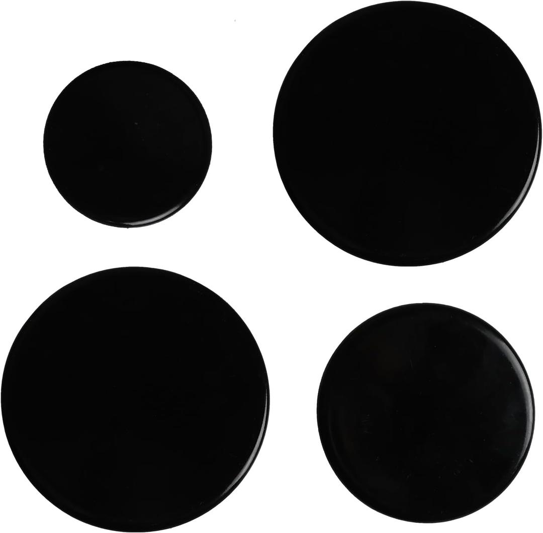 4Pcs Upgraded Stove Burner Cap Set Compatible with Whirlpool Maytag KitchenAid Stoves Replace#: W11605759 AP7192865 W11435570 W11352138 PS16731145
