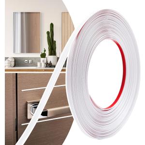 0.25in  40Ft Peel and Stick Wall Molding Trim - Flexible Self Adhesive Molding Trim for Walls, Edges, Borders, Window Frames, Backsplash Tiles - White (Paintable) Waterproof Trim (1/4in-40Ft)