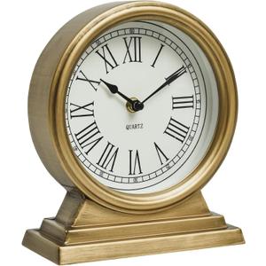 Vintage Gold Mantle ClockTable for Living Room Decor Table Clock Decorative Battery Operated Table Top Shelf Clock