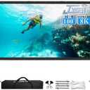 Projector Screen Indoor,JWSIT 100 inch Outdoor Movie Screen-Upgraded 3 Layers PVC 16:9 Outdoor Projector Screen,Portable Video Projection Screen with Carrying Bag for Home Theater Backyard