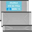 (2-Pack) 213 Replacement Filter Compatible with April-Aire Air Purifiers Actual Size: 21" x 24.75" x 4", Nominal Size: 20''x25''x4'' 1210,1620,2210,2216,3210 MERV-13 Furnace Filter Replacement