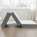 Folding Mattress, 3", 4" & 5" Gel Memory Foam Portable Tri-fold Mattress.