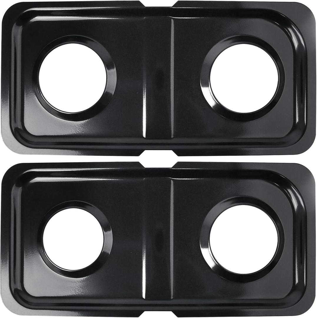 Drip Pans for Gas Stove, Replace for WB34K10009 WB34K10010, Compatible with GE Gas Hotpoint Stove Burner Part 16.62'' x 8'' Spectra XL44 Gas Stove Drip Pans Oven Parts 2 Pcs