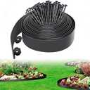 4 in Tall Landscape Edging, 40FT Plastic Garden Border Edging with 60 Anchoring Spikes, Landscape Edging Kit for Garden, Flower Beds and Lawn (Black, 4In x 40FT)