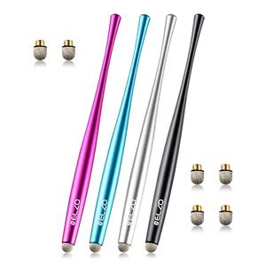 Elzo Capacitive Stylus Pens Premium Metal Slim Combo 2 Pcs Tips for All Touch Screens iPad & Android Tablets DELL/Samsung/HP/Asus/Surface/Samsung/iPhone/LG (Black, Silver, Light Blue & Rose Red)