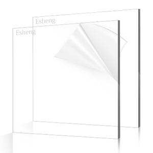 Clear Acrylic Sheet Cast Plexiglass 16"20" Square Panel 1/8"(3mm) Thick,Laser Engraved Plastic Sheet,Easy to Cut,With Double-Sided Protective Film for Signs, DIY Display Projects, Craft,2Piece