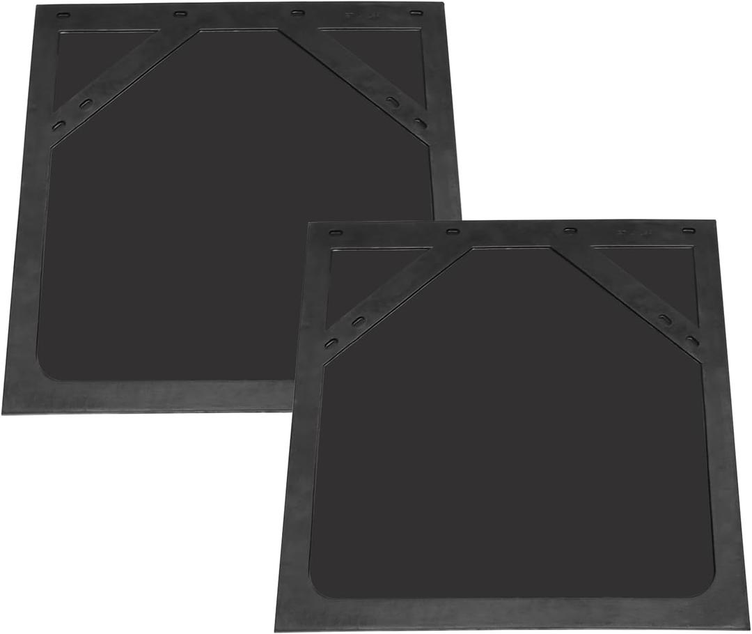 Mud Flaps 24"x 24" Black for Semi Truck and Trailer Heavy Duty Rubber - 1 Pair