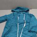 Hooded Towel Robe for Kids, Zip Up Swim Parka Beach Cover Up for Girls Boys, Surf Poncho Changing Bath Towel 7-10, Sea Blue, M