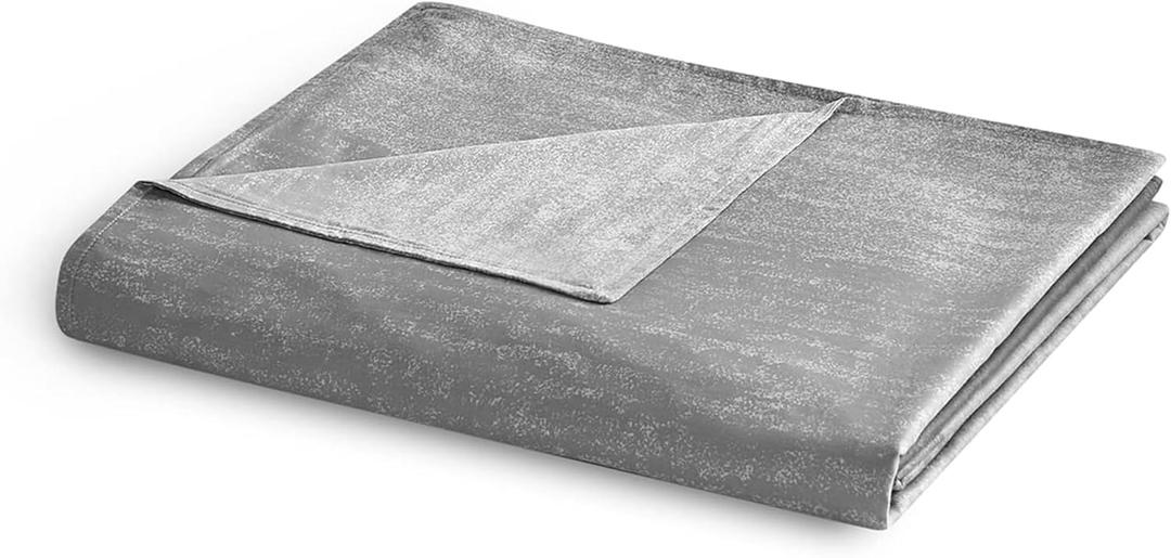 YnM Cooling Duvet Cover for Weighted Blankets (Gradient Dark Grey, 60''x80'')