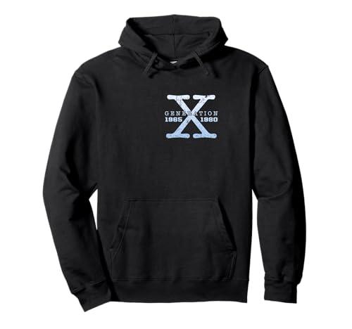 Generation X Raised On Hose Water And (on back) Gen X Pullover Hoodie, 2XL
