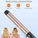 1 1/4 Inch Curling Wand Ceramic Long Barrel,1.25 Inch Curling Wand Iron for Long Hair,Dual Voltage Hair Curling Wand