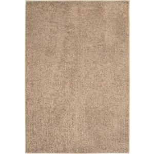 Garland Rug Basic Plush 6' x 8' Beige/Tan Area Rug - Soft & Stylish, Perfect for Living Rooms, Bedrooms & High-Traffic Areas
