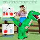 Inflatable Dinosaur Costume Adult, Blow Up Dinosaur Costume Funny Riding T Rex Costumes Adults for Easter Halloween Cosplay Party