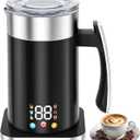 Electric Milk Frother 6 in 1 Electric Milk Steamer Electric Foam Maker Machine Hot & Cold Milk Foam, Cappuccinos, Macchiato, Hot Chocolate Milk, Heating Milk, Microfoam, Makes Yogurt Auto Shut-Off