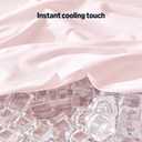Amazon Basics Cooling Sheets, 4-Piece Bed Sheet Set for Summer, Soft and Breathable, 15-Inch Deep Pocket, Full, Pink