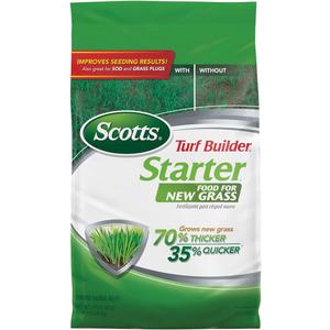 Scotts Turf Builder Starter Fertilizer for New Grass, Use When Planting Seed, 14,000 sq. ft., 42 lbs. Scotts Turf Builder Starter Fertilizer for New Grass, Use When Planting Seed, 14,000 sq. ft., 42 lbs.