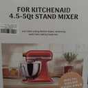 Bamboo Mixer Slider Mat for Tilt Head Kitchen Aid 4.5-5 Qt Stand Mixer, Appliance sliding mat for kitchenaid Artisan 4.5-5 Qt, Countertop Storage Accessories Mixer Moving Tray Attachments Black