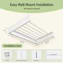 Wall Mounted Clothes Drying Rack for Laundry Room, Foldable 31.5" 60 lb, 80CM Length
