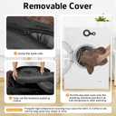 GGIB Calming Dog Bed Fluffy Plush Dog Mat for Furniture Protector with Removable Washable Cover for Medium Dogs and Cats (Medium, Coffee)