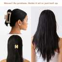 6-Pack Hair Clips for Women, 3 Large Square and 3 Mini Claws, Strong Hold for Thick and Thin Hair (Neutral Colors 01)