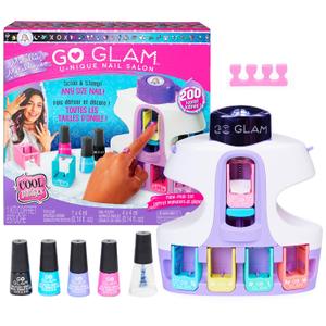 Cool Maker, GO GLAM U-nique Metallic Nail Salon with 200 Icons and Designs, 4 Polishes, Stamper & Dryer, Nail Kit for Girls, Go Glam U-nique Nail Salon)