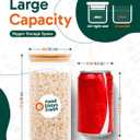 Glass Food Storage Jars with Airtight Lids Wide Mouth Pantry Containers, Thick BPA-Free Glass, Moisture & Insect Resistant, Customizable Labels Included 50 oz x 3