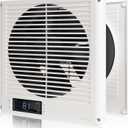 8" Room to Room Air Transfer Fan for Quietly Circulating Air, Reversible Airflow Design, 300 CFM Programmable Through Wall Fan, Durable Build Quality, 10 Speed Thru Wall Exhaust Fan for Closet, Laundry