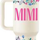 ROSTANTEN Mimi Gifts for Grandma Birthday Gifts for Mimi Grandma Gift Ideas from Grandkids for Mothers Day Christmas 40oz Travel Cup Insulated Tumbler with Lid & Straw (EXP 02/04/26)