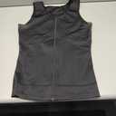 Wonderience Compression Shirts for Men Undershirts Slimming Body Shaper Waist Trainer Tank Top Vest with Zipper (Medium, Black)