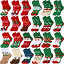 Liitrsh 24 Pairs Christmas Fuzzy Winter Socks for Women Soft Warm Fluffy Christmas Socks(Cute Style)