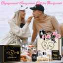 Wedding Gifts for Couple 2026, Personalized Mr & Mrs Gifts with 12 Oz Tumblers Hats Tote Bag Passport Holders Baggage Tags Dice for Honeymoon Travel, Engagement, Newlyweds, Bridal Shower, Anniversary