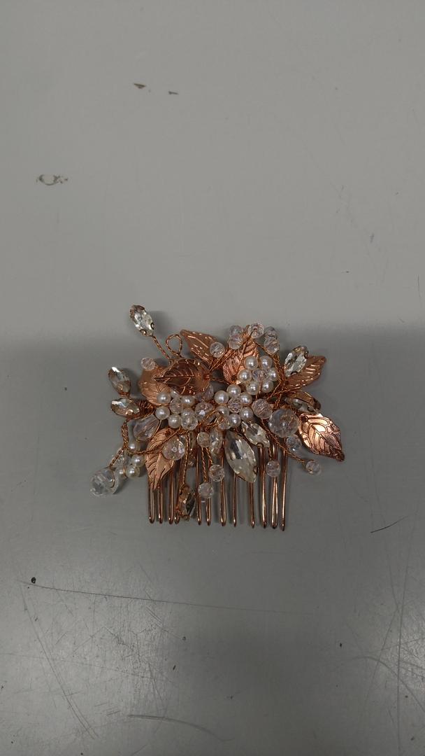 Crystal Hair Comb Bridal Hair Accessories Bridal Hair Comb Bride Insert Comb Rhinestone Hair Accessories Wedding Headdress Tiara Pearl Bridesmaid European and American
