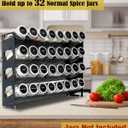 4 Tier Countertop Spice Rack Organizer for Kitchen Cabinet Pantry or Wall Mount, Matte Black (Jars Not Included)