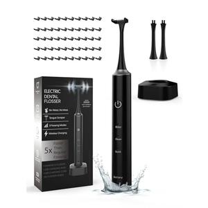 Voraiya Electric Flosser for Teeth Reusable Dental Floss with 50 Replacement Heads,Dentist Recommended Tooth Flossers,Water Flosser Alternative,Portable Dental Floss Picks for Adults,Travel