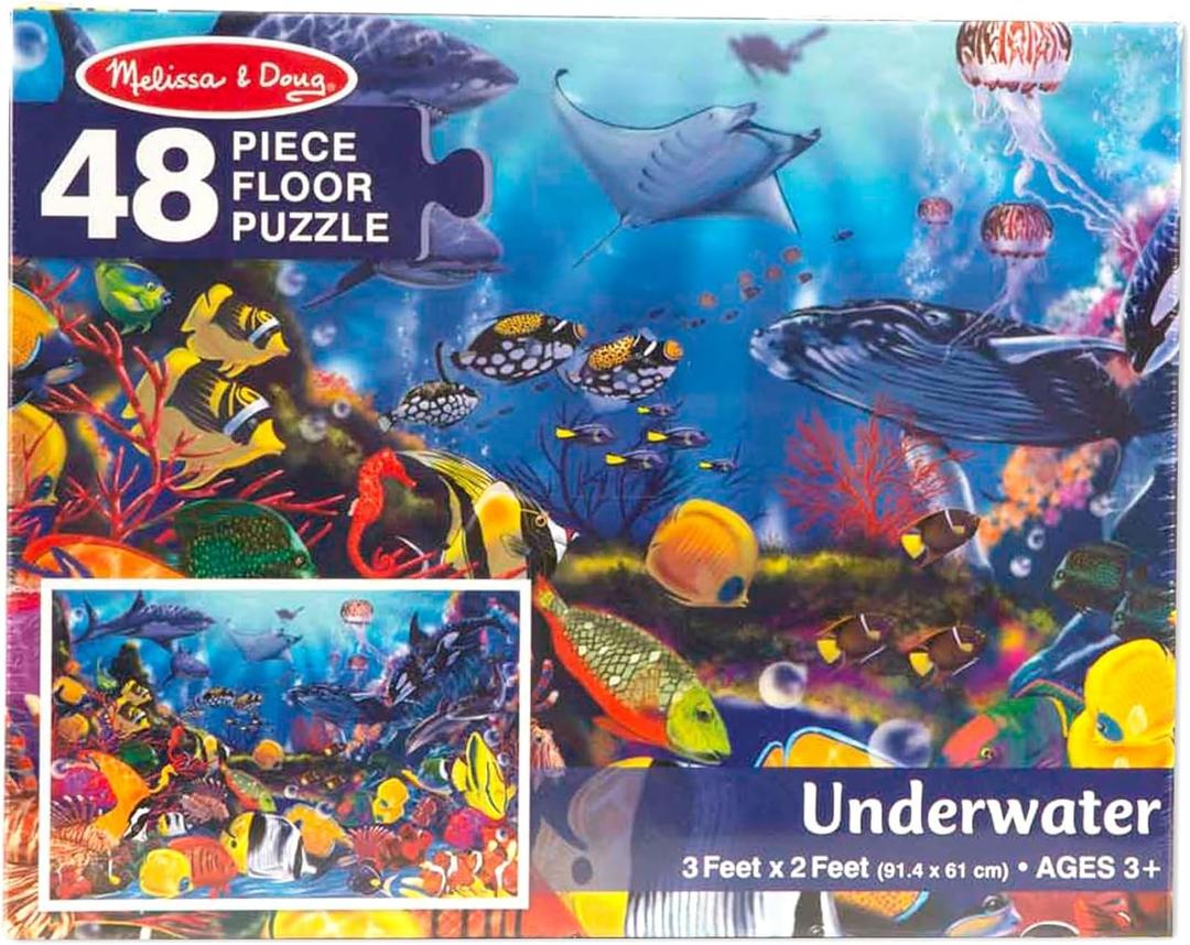 Melissa & Doug Underwater Floor Puzzle - 48 Pieces, Pack of 2 