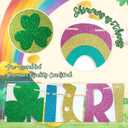 StarryOcean St Patricks Day Classroom Banner - This Class is Full of Luck Charm Banner, St. Patrick's Day Classroom Decorations, Lucky Green Shamrock Clover Garland for March Bulletin Board