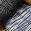Arden Outdoor Foam Deep Seat Cushion Set, 24x24, Premium High-Density Foam, Never Flattens, Weather-Proof for Patio Chair Sofa Couch, Blue Shibori Stripe, 1 Pack