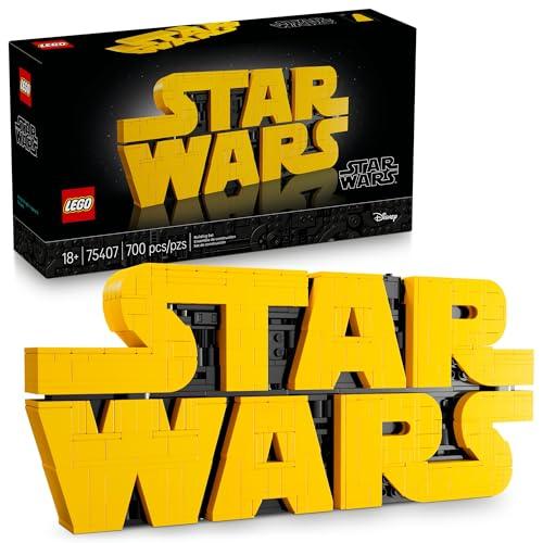 LEGO Star Wars Brick-Built Star Wars Logo - Building Blocks for Adults 18+ - Star Wars Gift Idea for Birthdays - Collectible DIY Model Kit - Home Decor Idea for Fans of The Movie Series - 75407