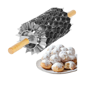 Stainless Steel Hexagonal Doughnut Holes Cutting Machine, Capable of Cutting 98 Circular Holes in One Rotation, Donut Hole Cutter with an Outer Diameter of 8" x 5" - Cutting Sizes 1-3/16