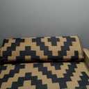 SAND MINE Reversible Mats, Plastic Straw Rug, Modern Area Rug, Large Floor Mat and Rug for Outdoors, RV, Patio, Backyard, Deck, Picnic, Beach, Trailer, Camping, Black & Brown, 10' x 14'