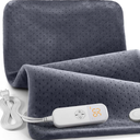 SuperFast Heat Up Carbon Fiber Heating Pad: Back, Neck, Shoulder, Period Cramps Pain Relief, Muscle Relief, Deeper Relax, Moist/Dry Heat, AutoOff, Machine Washable(Charcoal GreyUPGRADED, 12" x 24")