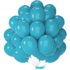 PartyWoo Dark Teal Balloons 50pcs 12 Inch Turquoise Aqua Blue Teal Balloons for Graduation Wedding Baby Shower Bridal Shower Gender Reveal Engagement Birthday Pool Party Decorations Blue-Y17