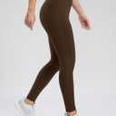 Seamaid Women's Fleece Lined Pants 30" Winter Thermal Flare Leggings Warm Insulated Bootcut Pants Pockets Water Resistant (XX-Large, Coffee)