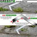 GREBSTK Crack Weeder Crevice Weeding Tool Stainless Steel Manual Weeder Beech Handle Gardening Tool, 22 inch