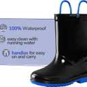 K KomForme Girls Boys Rain Boots Waterproof with Easy on Handles for Toddler/Little Kid/Big Kid