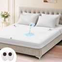 Bwarm Waterproof Heated Mattress Pad, ETL Certified Bed Warmer with Memory Function 9 Heat Settings, 112 Hours Auto Off Deep Pocket, Machine Washable, White Full