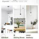 EAPUDUN Pendant Light (2 Packs), Kitchen Ceiling Hanging Light, Adjustable Height, Kitchen Light Fixtures Brushed Nickel Pendant Lights, Farmhouse Pendant Lighting for Sink Island, Home Dcor Lighting